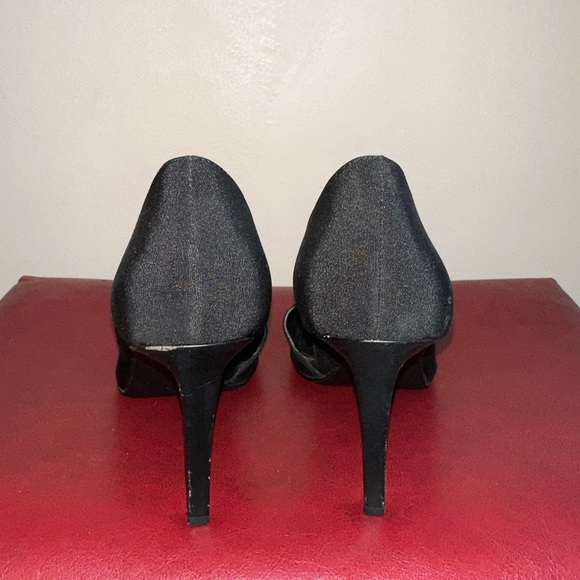 Calvin Klein Black Nylon Heels Size 8 gently worn - Picture 4 of 6